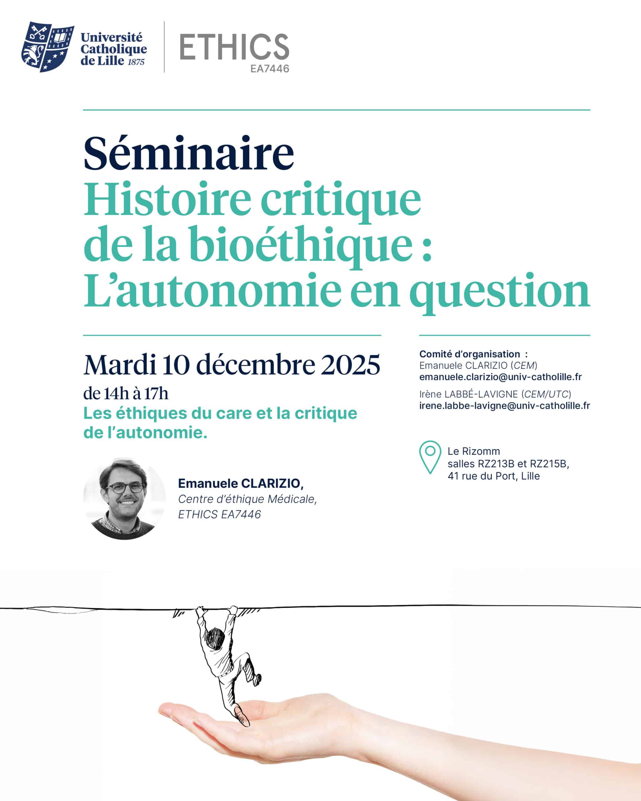 Séminaire du Centre d’Ethique Médicale « Les éthiques du care et la critique de l’autonomie »
