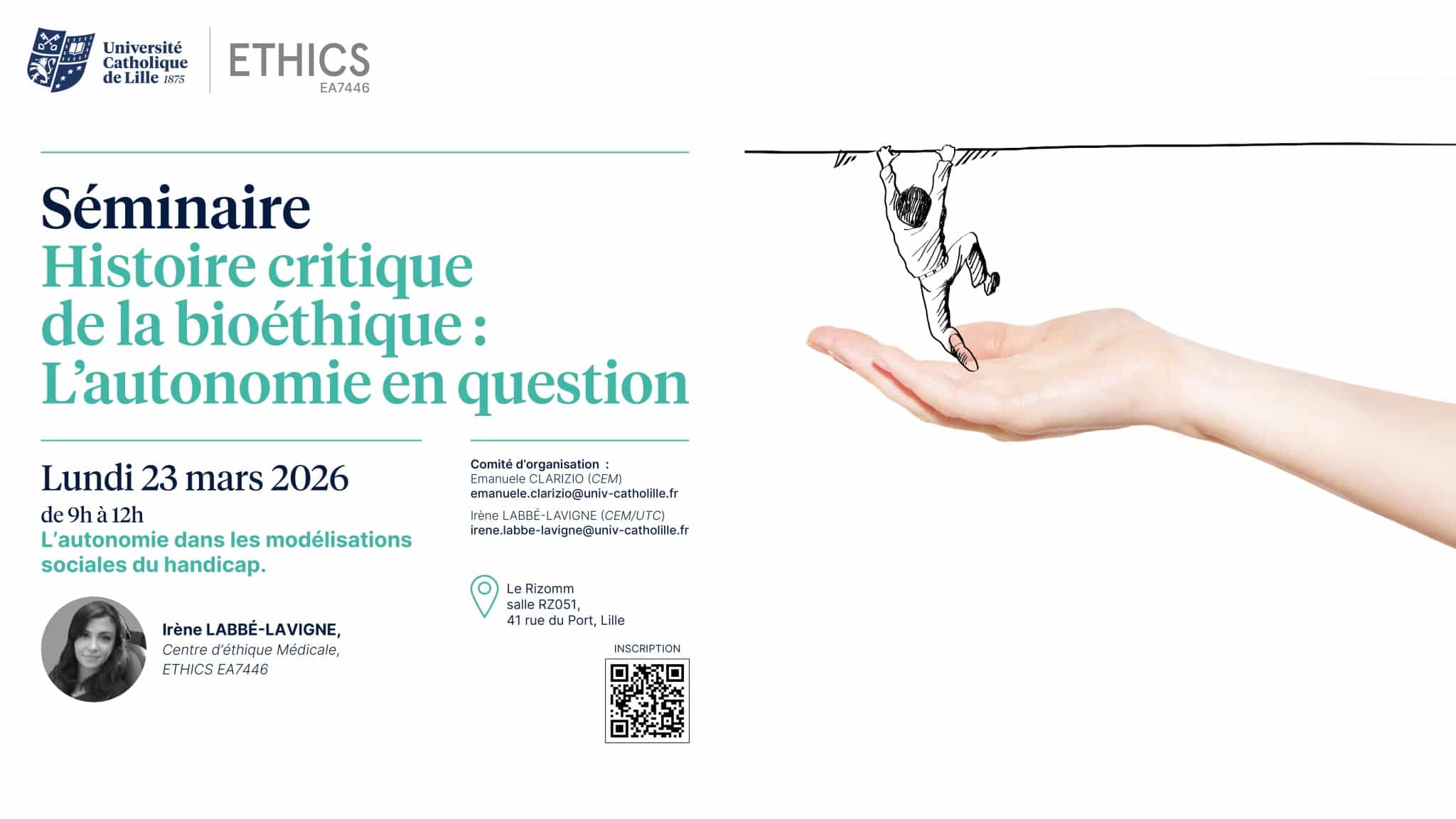 Séminaire du Centre d’Ethique Médicale « L’autonomie dans les modélisations sociales du handicap »