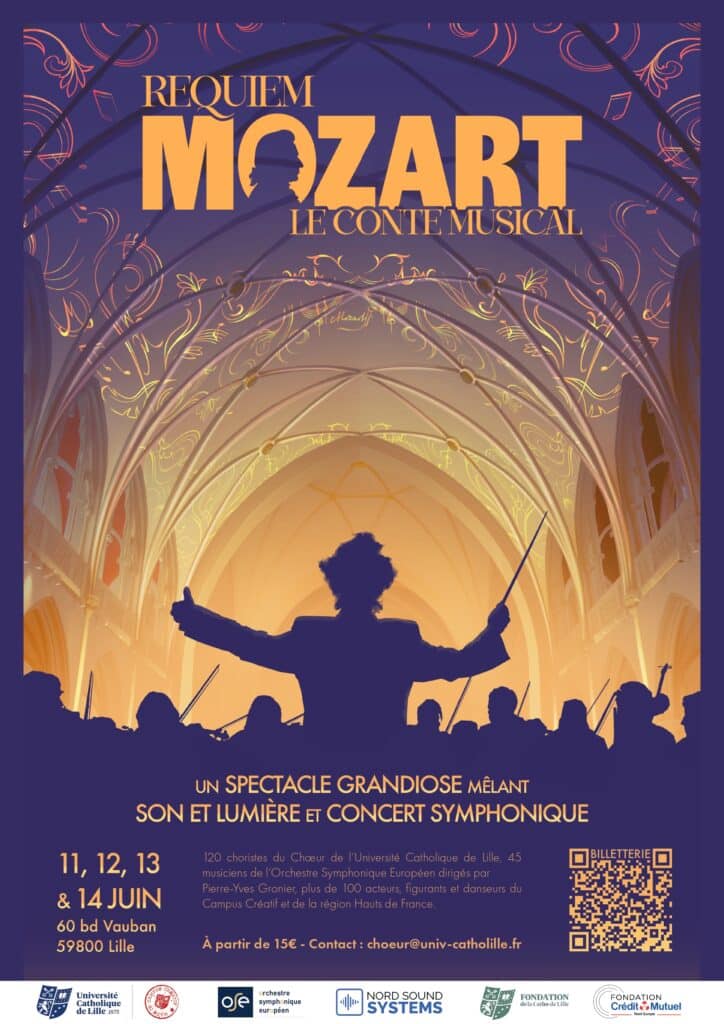 AFFICHE requiem Mozart Choeur UCL