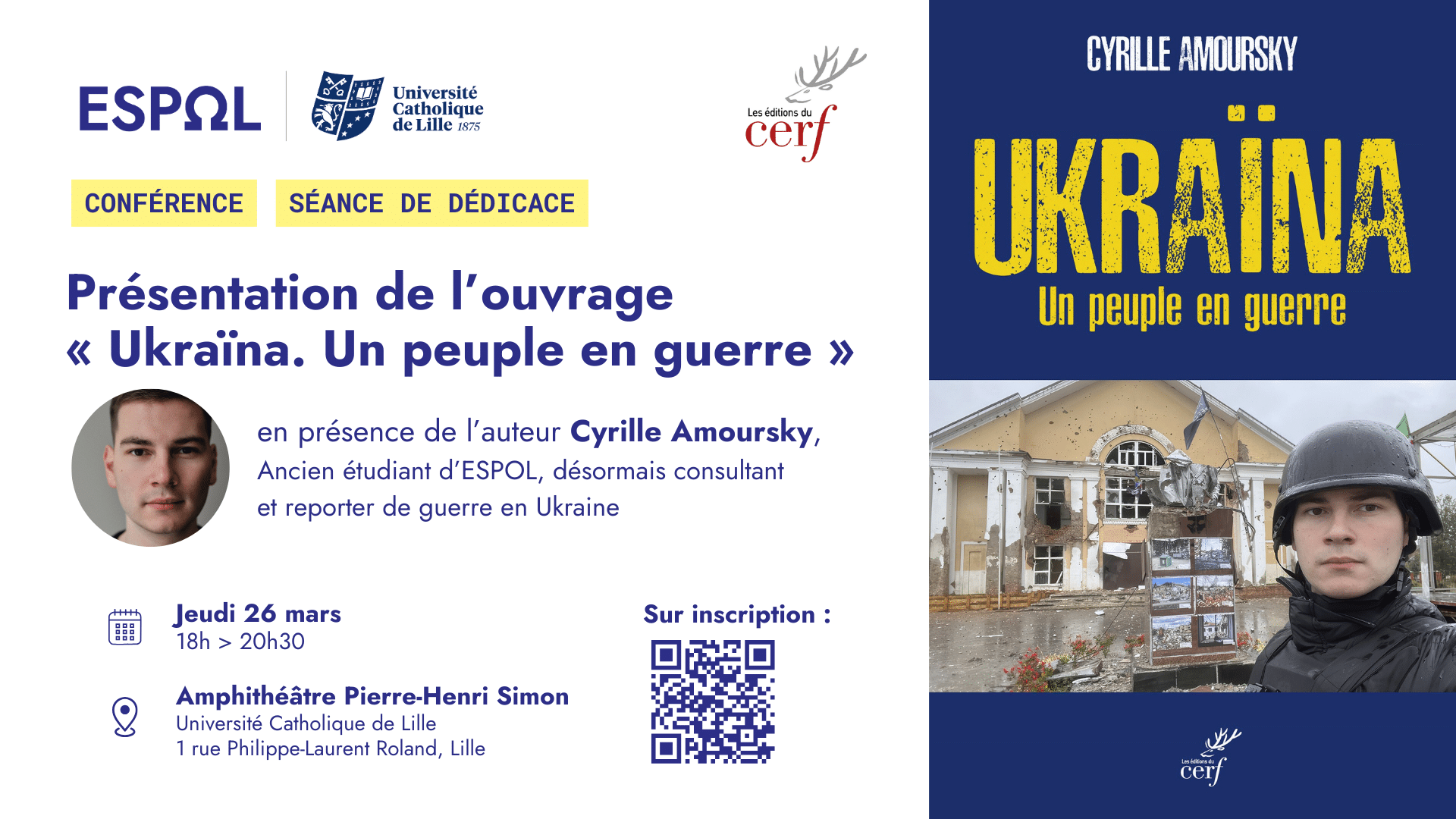 Conférence – Présentation de l’ouvrage « Ukraïna. Un peuple en guerre », par Cyrille Amoursky