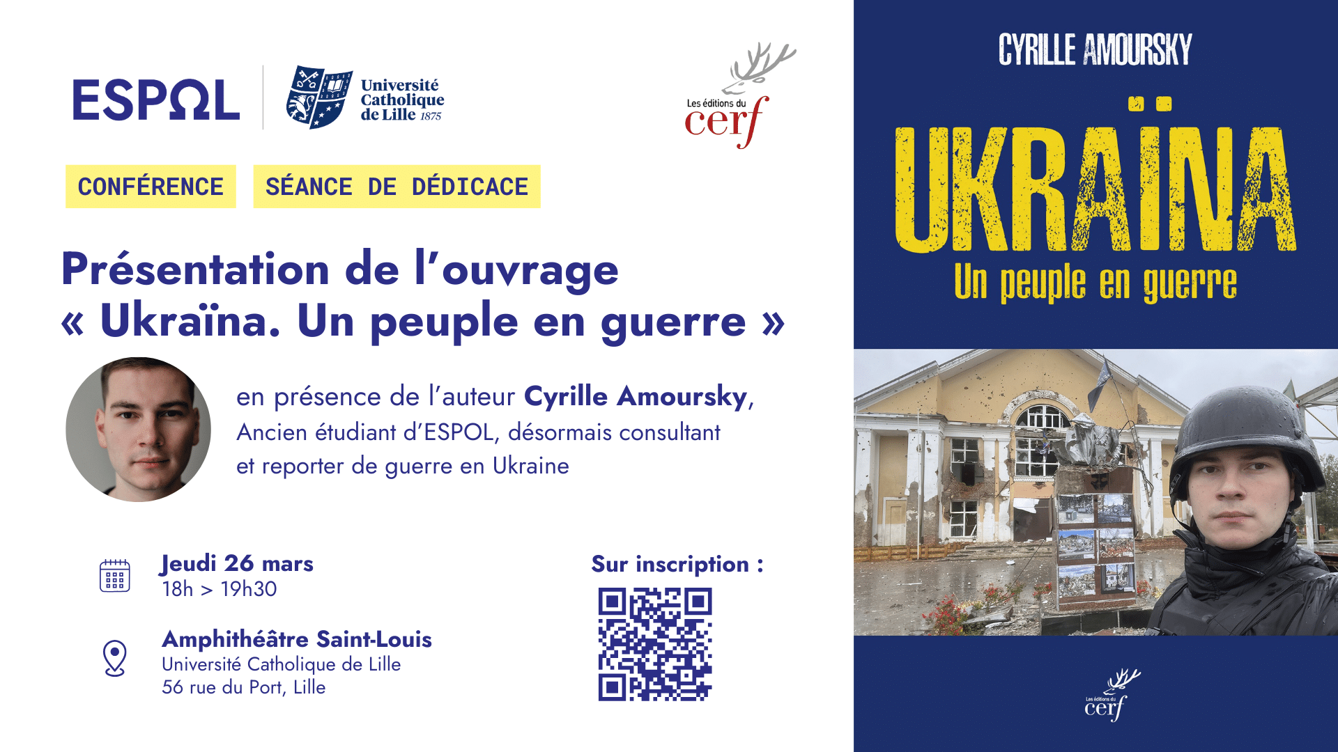 Conférence – Présentation de l’ouvrage « Ukraïna. Un peuple en guerre », par Cyrille Amoursky
