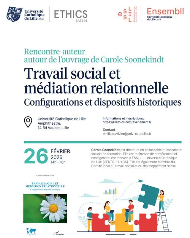 Rencontre-auteur autour de l’ouvrage de Carole Soonekindt « Travail social et médiation relationnelle »