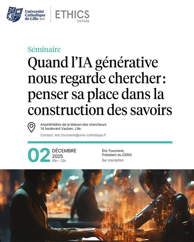 Séminaire CERIS « Quand l’IA générative nous regarde chercher : penser sa place dans la construction des savoirs »