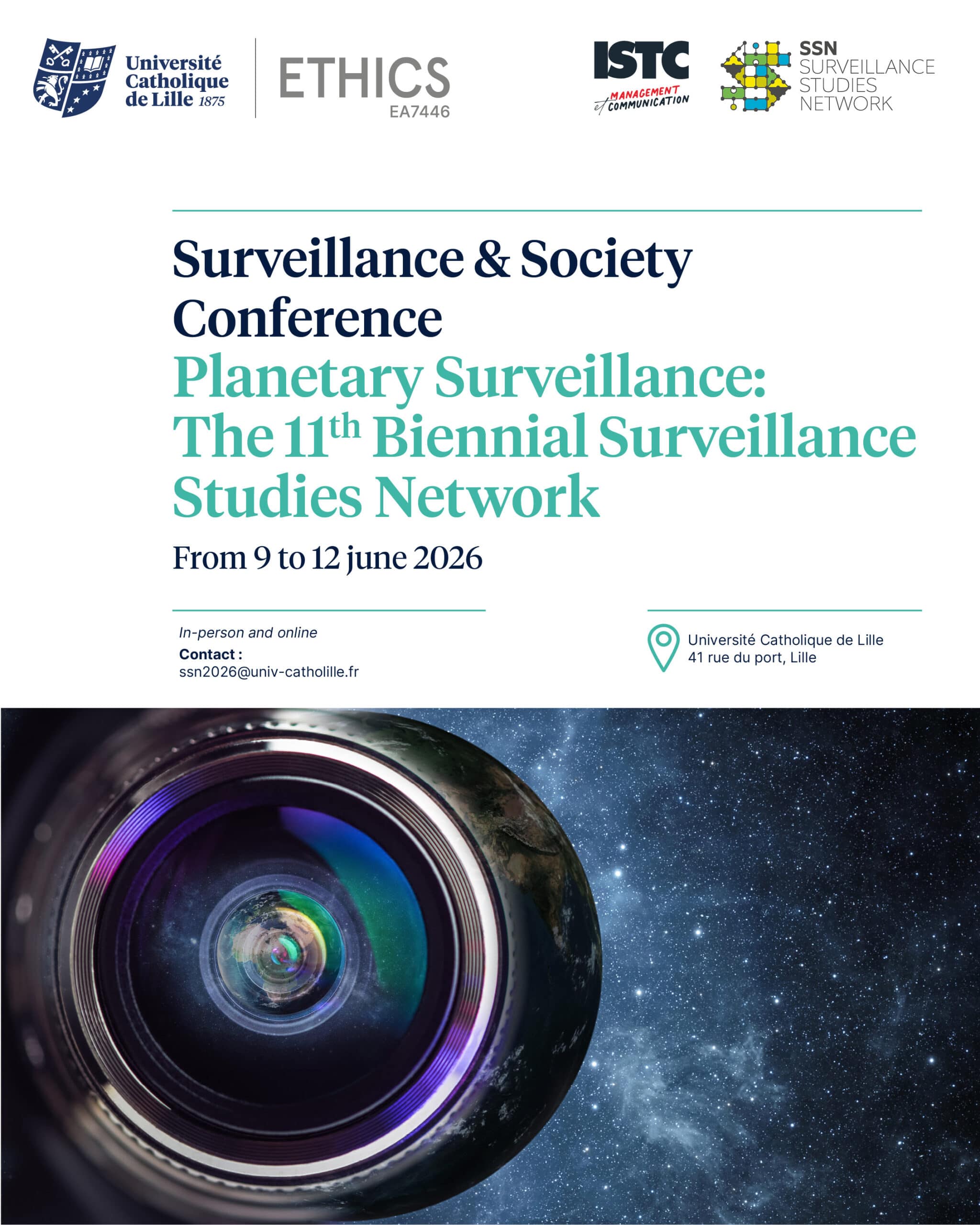 Planetary surveillance conference – The 11th Biennal Surveillance Studies Network