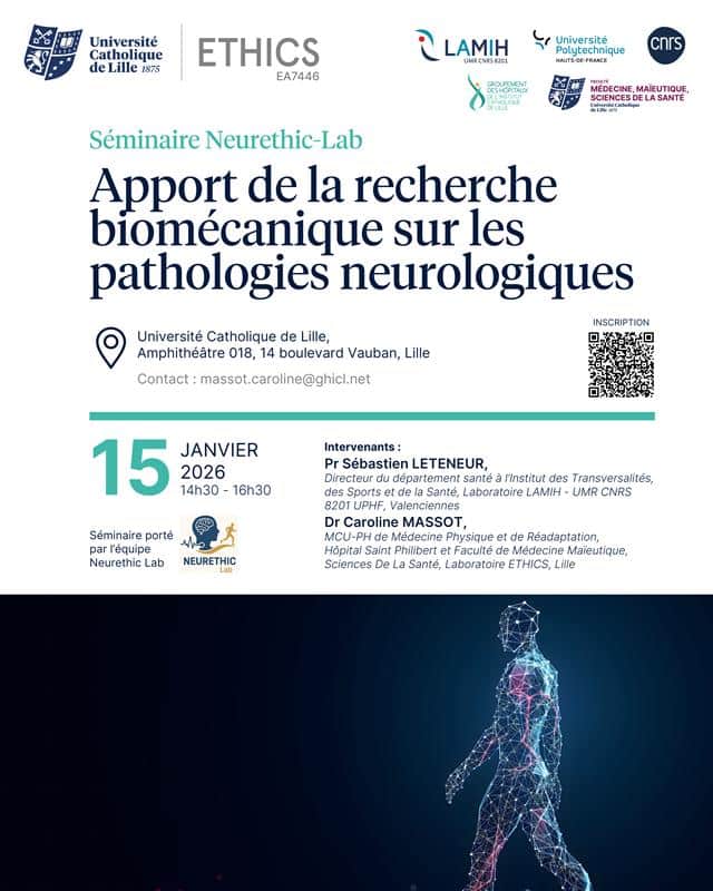Séminaire Neurethic-Lab : Apport de la recherche biomécanique sur les pathologies neurologiques