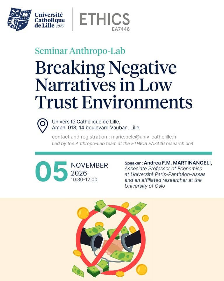 Seminar Anthropo-Lab « Breaking Negative Narratives in Low Trust Environments »