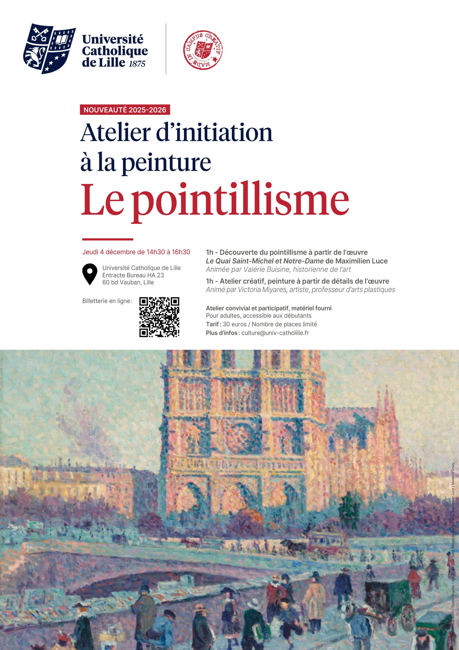 Atelier d’initiation à la peinture « Le pointillisme »