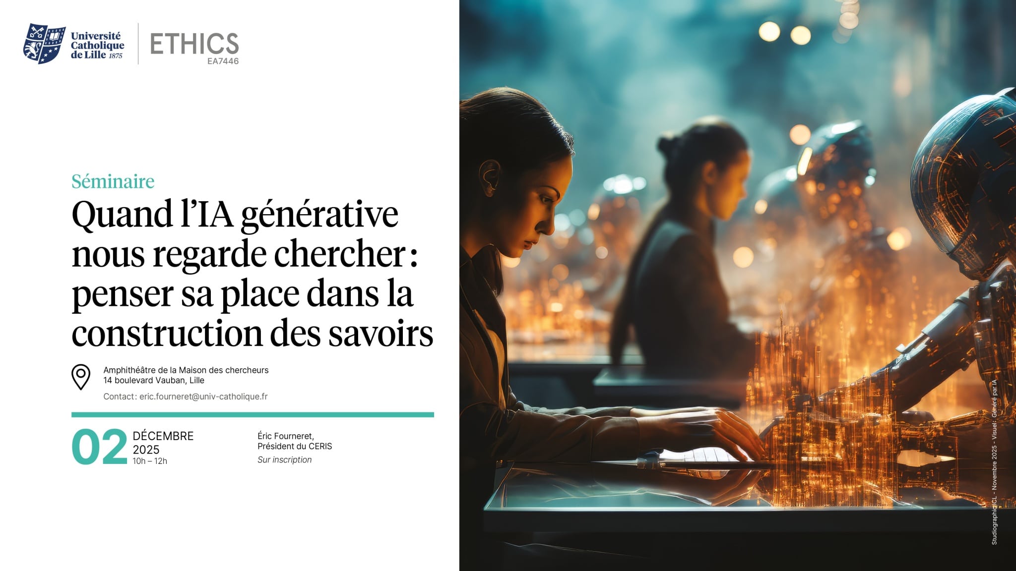 Séminaire CERIS « Quand l’IA générative nous regarde chercher : penser sa place dans la construction des savoirs »