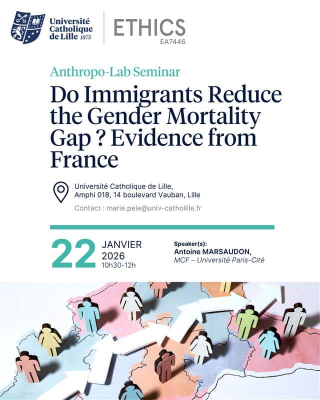 Anthropo-Lab Seminar : Do Immigrants Reduce the Gender Mortality Gap ? Evidence from France